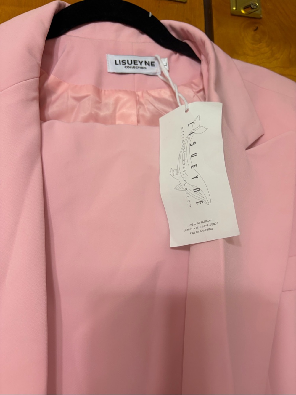 Pink Women's Pantsuit Blazer